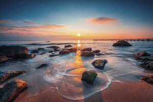 Sonnenuntergang am Strand